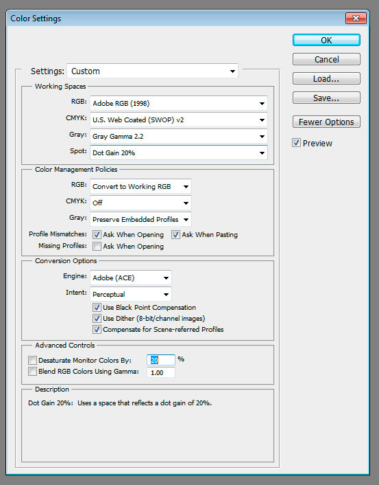 Photoshop Settings